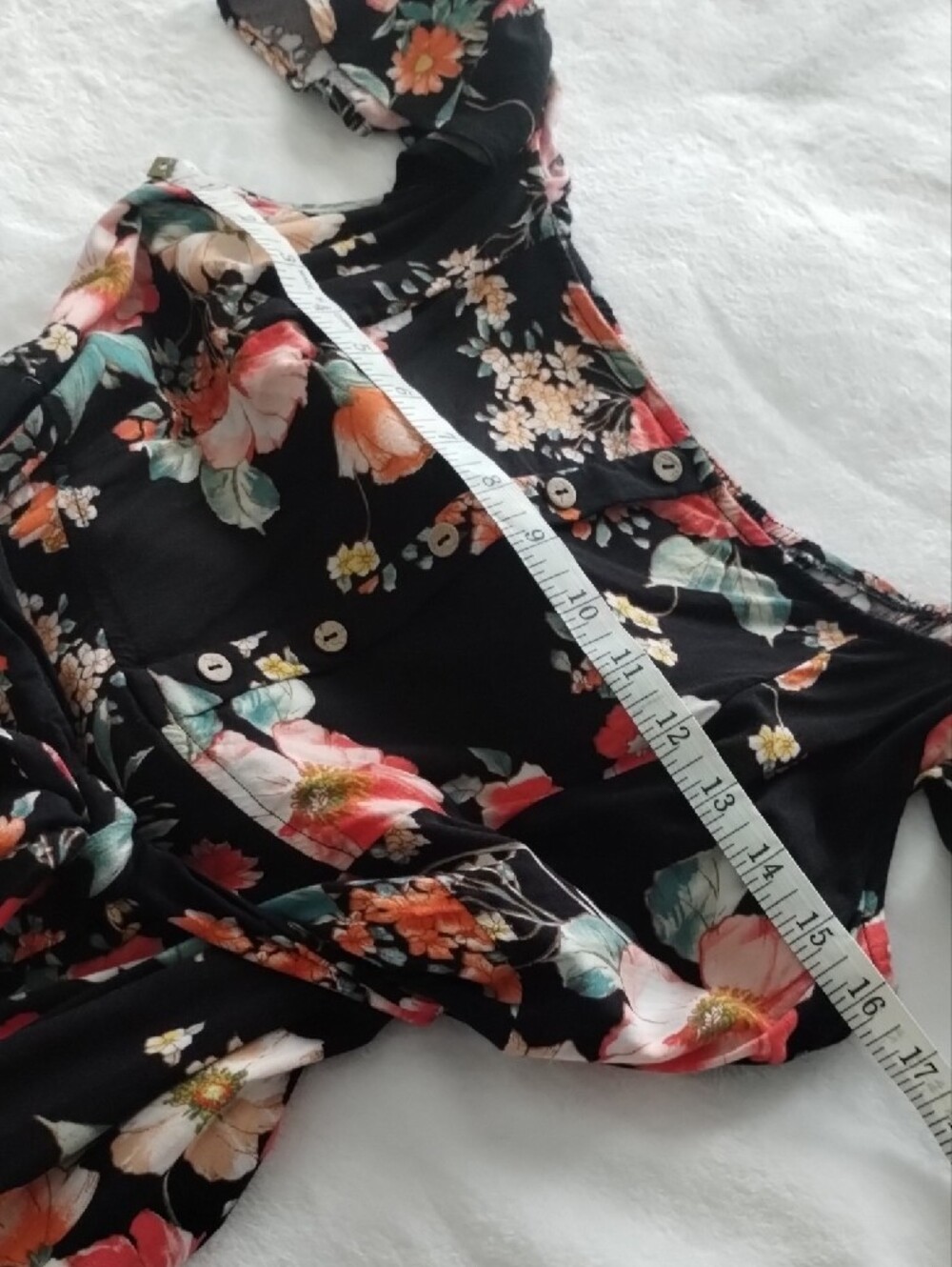 Band of Gypsies Off-Shoulder Maxi with Thigh Slit Black Floral - Picture 10 of 14